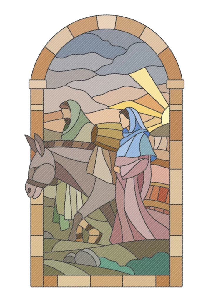 Life of Jesus coloured page 01