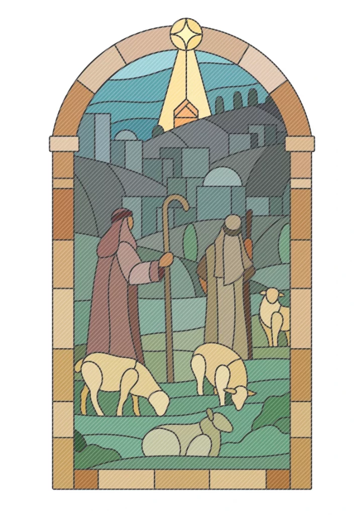 Life of Jesus coloured page 02