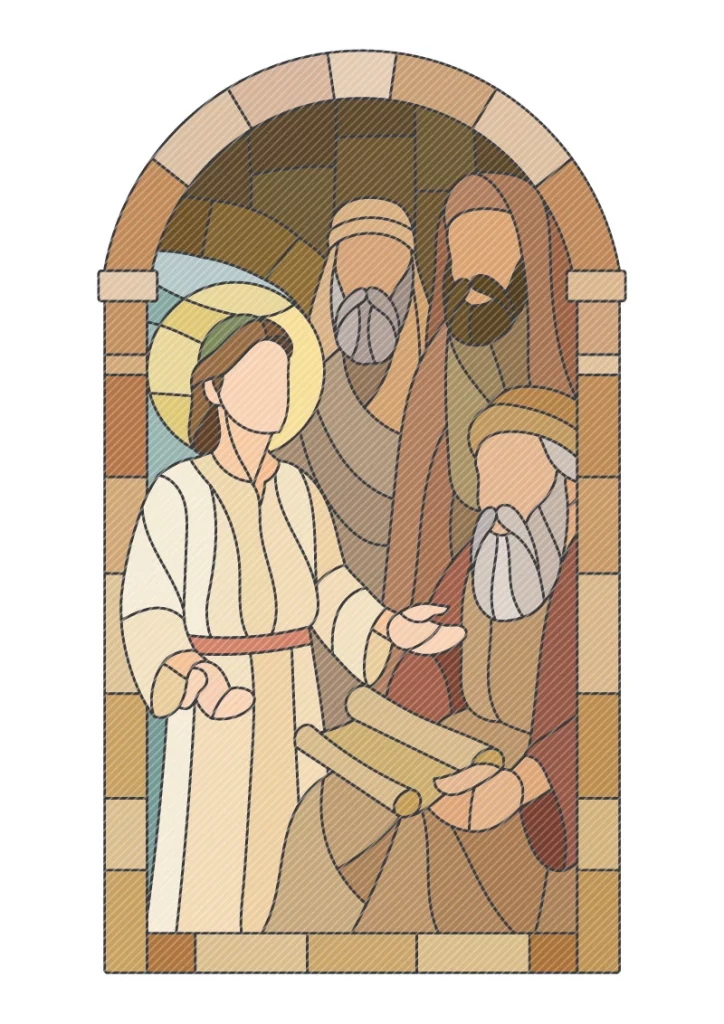 Life of Jesus coloured page 04