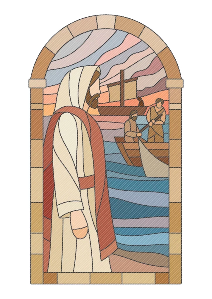 Life of Jesus coloured page 06