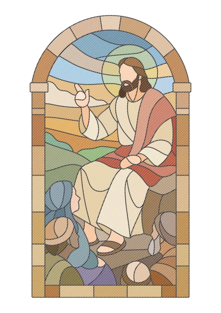 Life of Jesus coloured page07