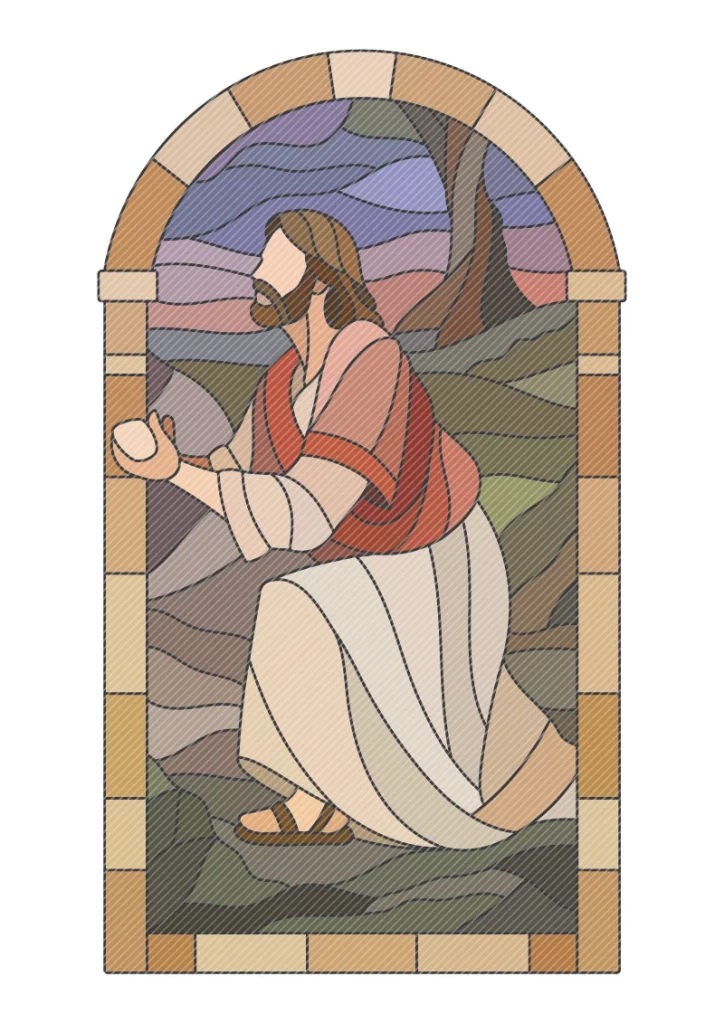 Life of Jesus coloured page 16